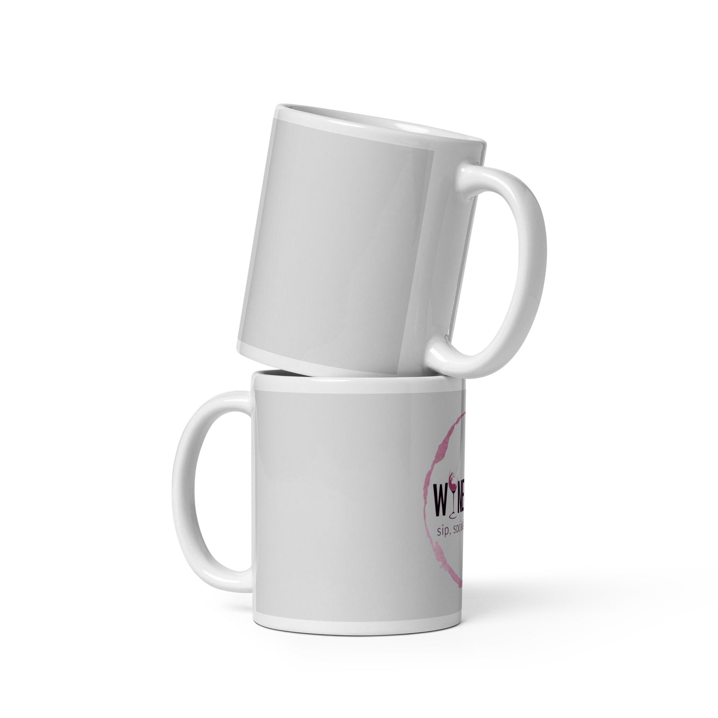 WineLikes Logo White Glossy Mug