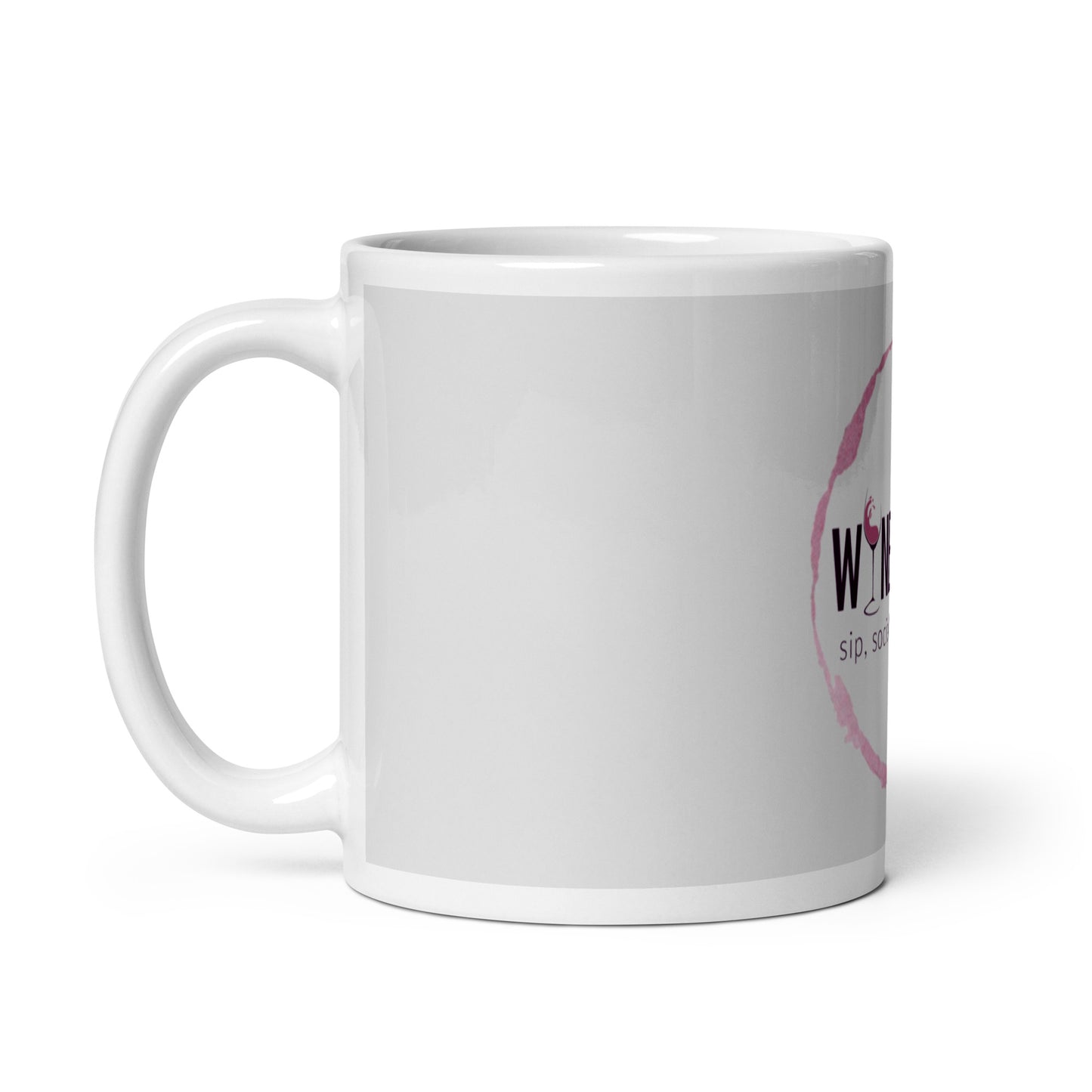 WineLikes Logo White Glossy Mug