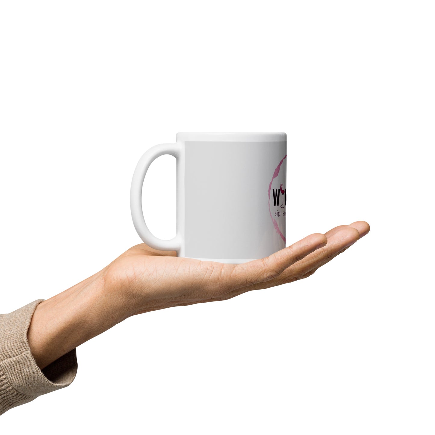 WineLikes Logo White Glossy Mug