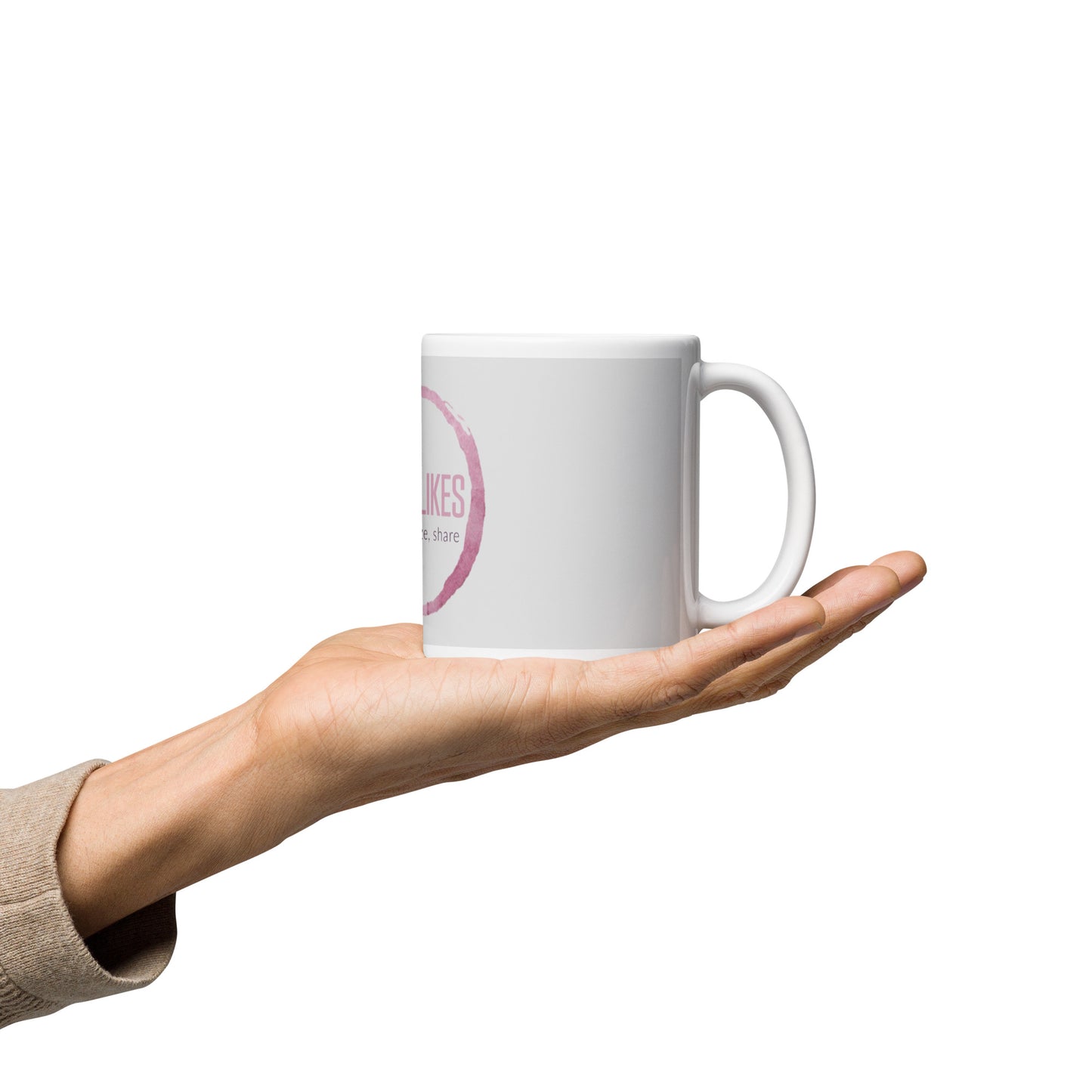 WineLikes Logo White Glossy Mug