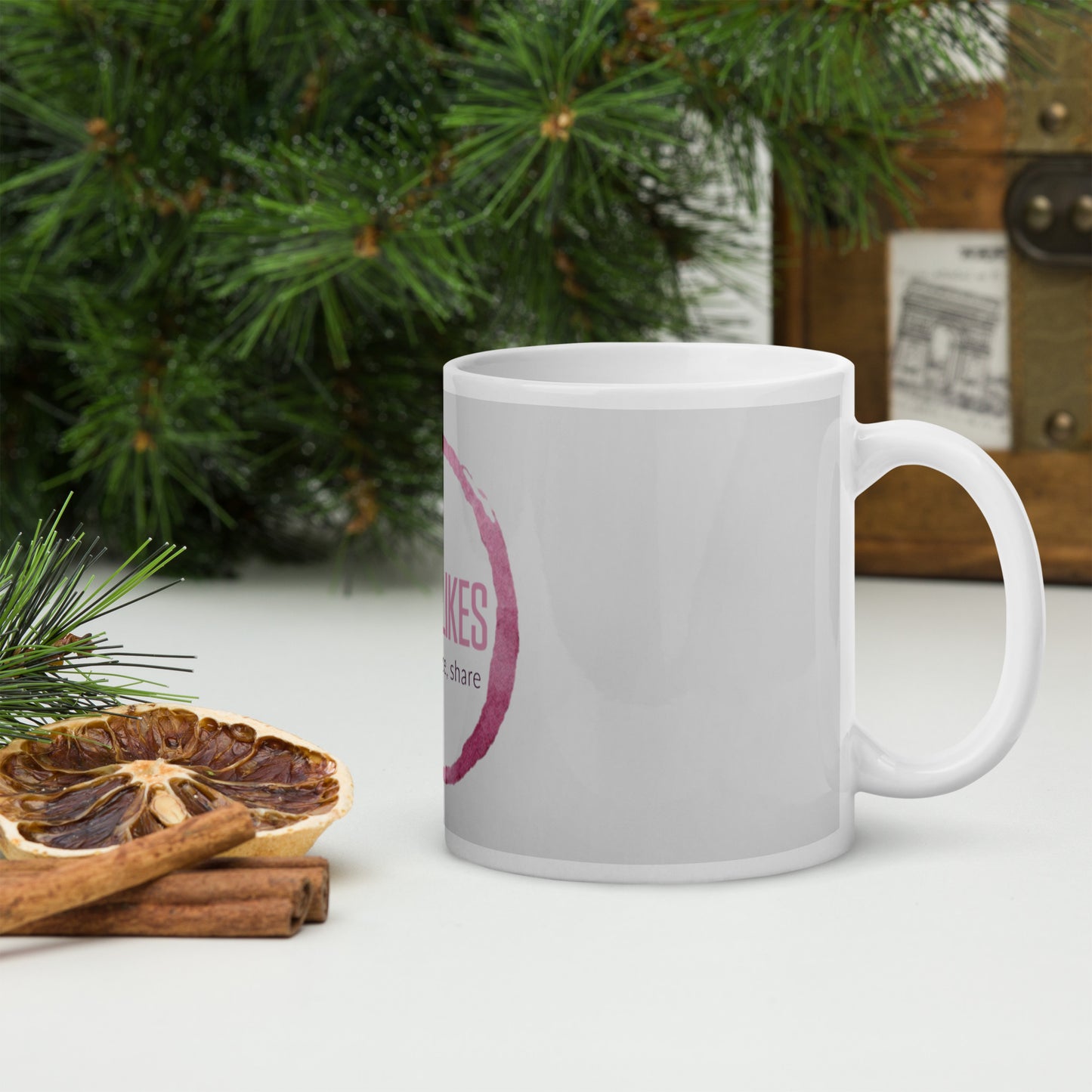 WineLikes Logo White Glossy Mug