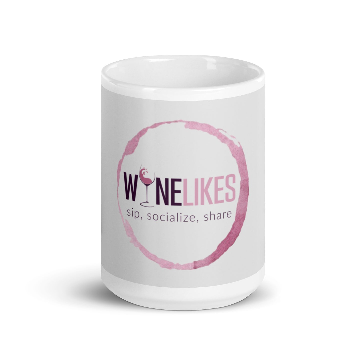 WineLikes Logo White Glossy Mug