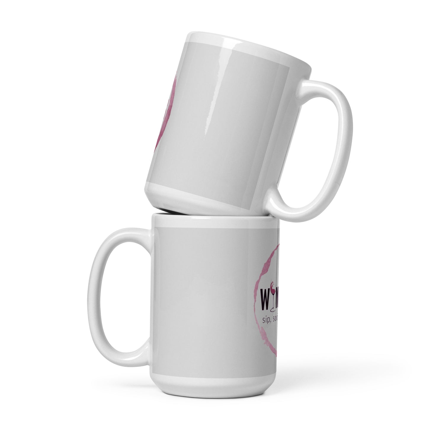 WineLikes Logo White Glossy Mug