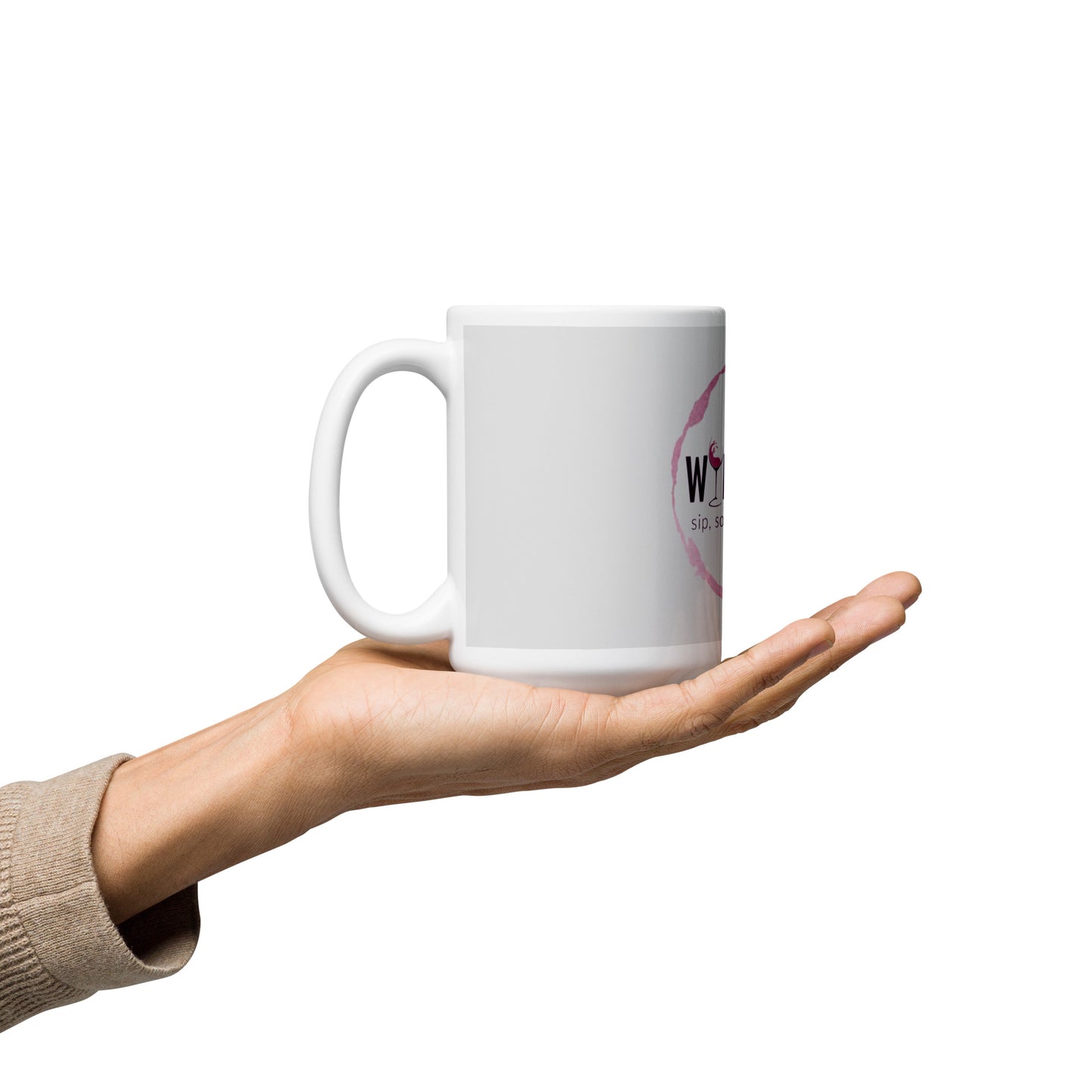 WineLikes Logo White Glossy Mug