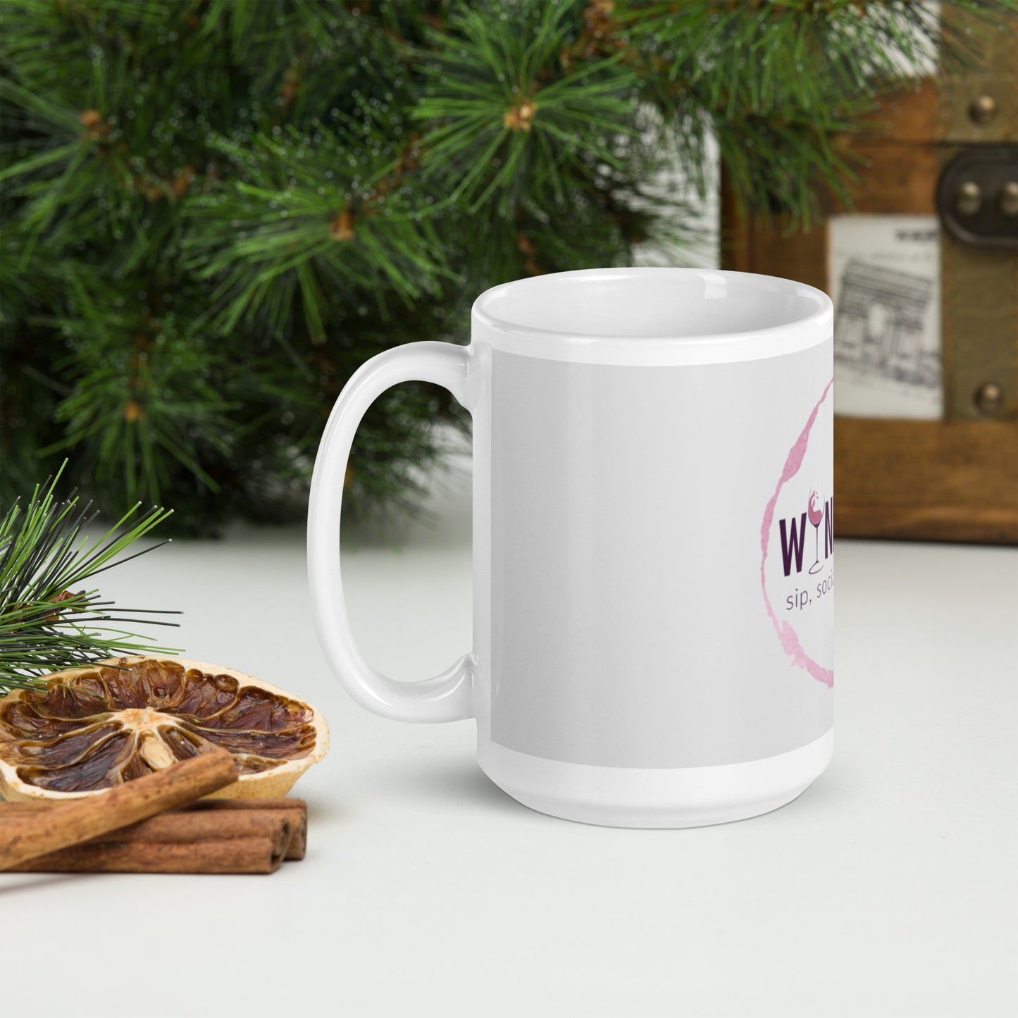 WineLikes Logo White Glossy Mug