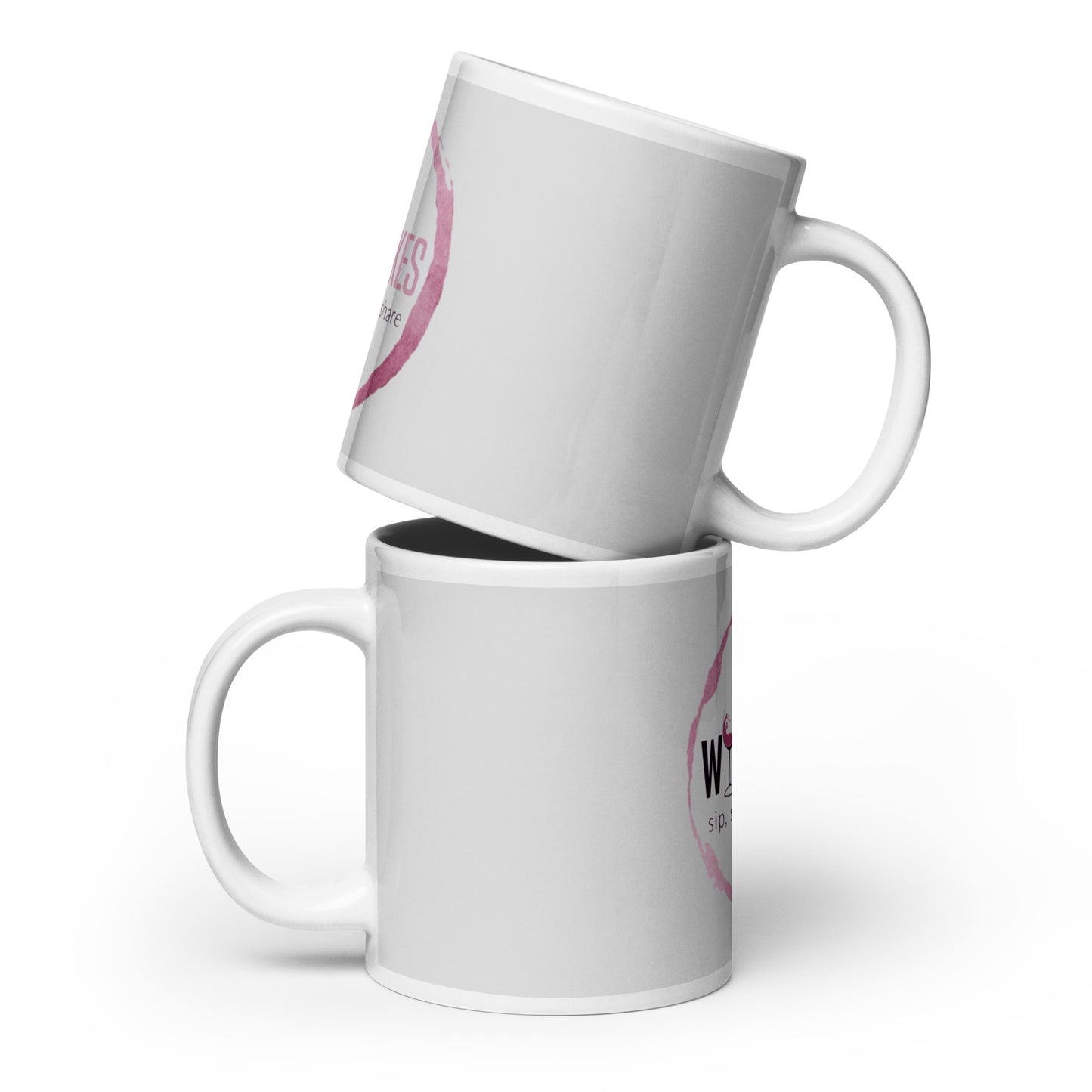 WineLikes Logo White Glossy Mug