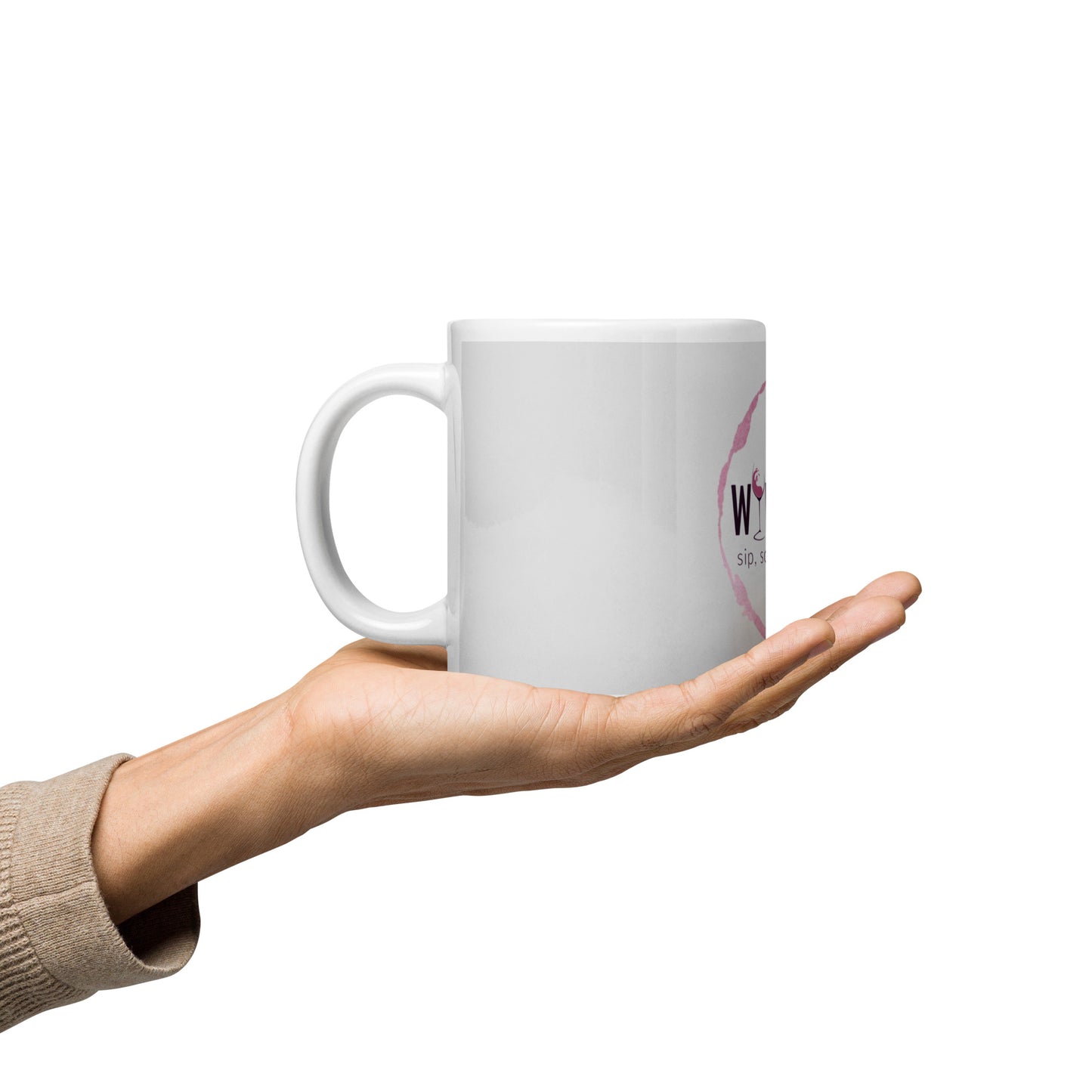 WineLikes Logo White Glossy Mug