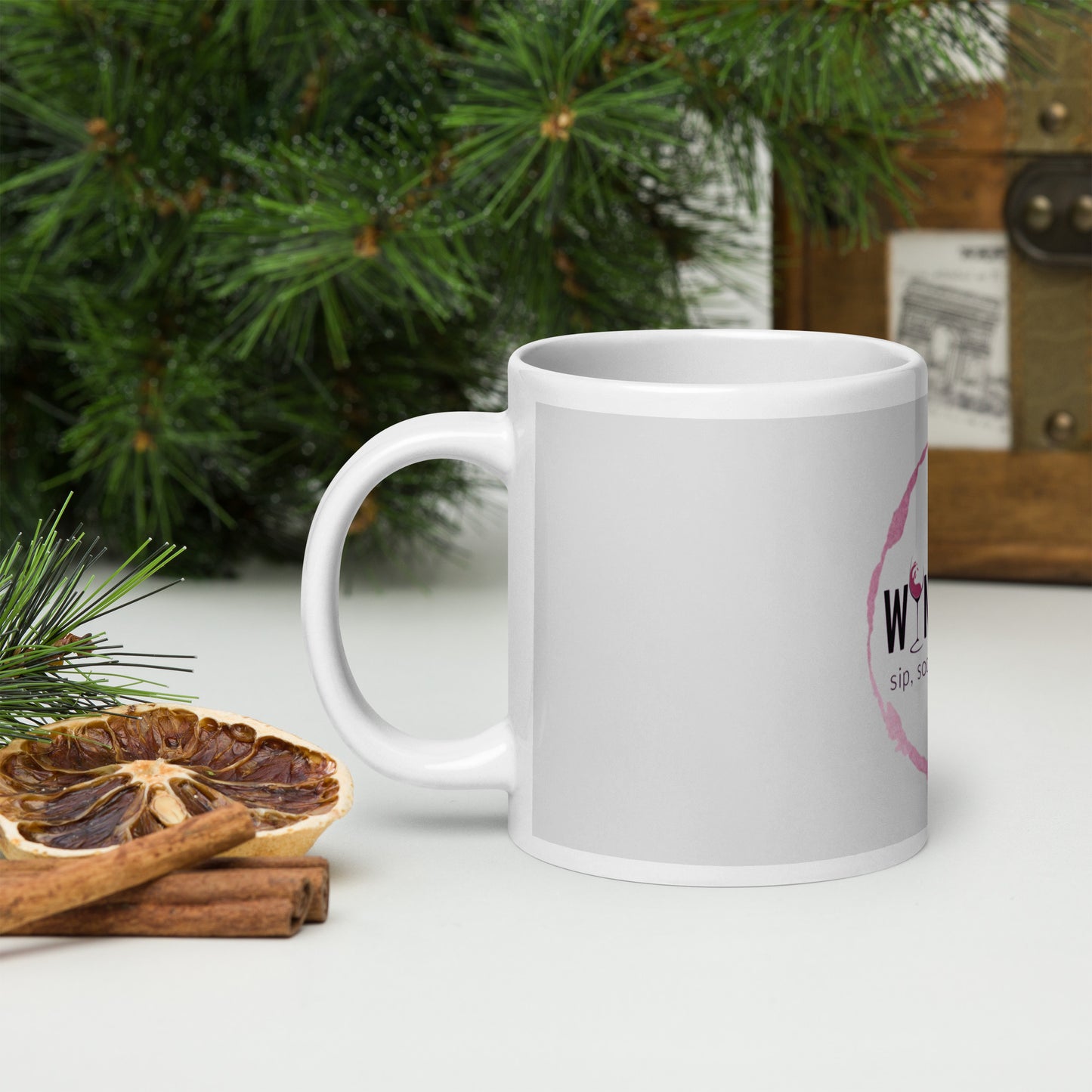 WineLikes Logo White Glossy Mug