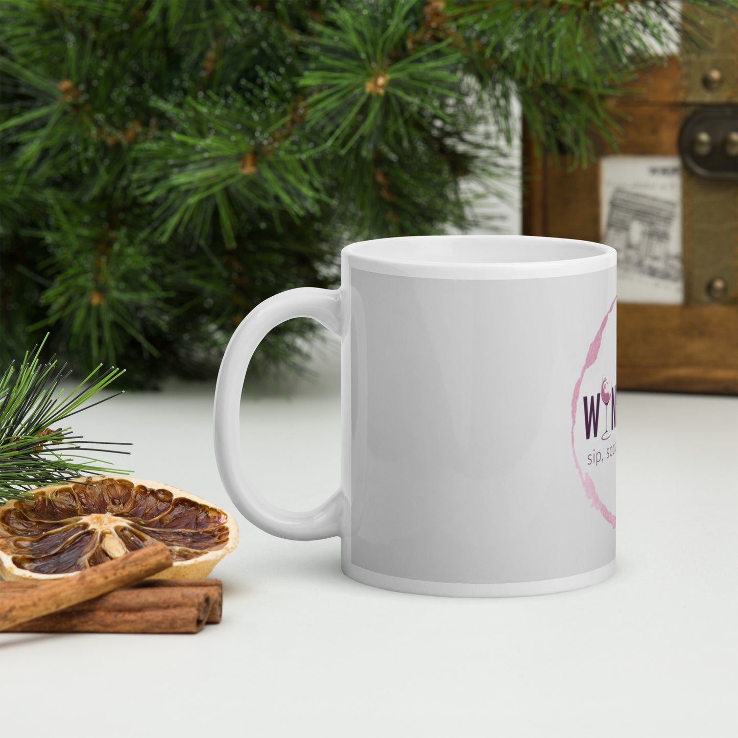 WineLikes Logo White Glossy Mug
