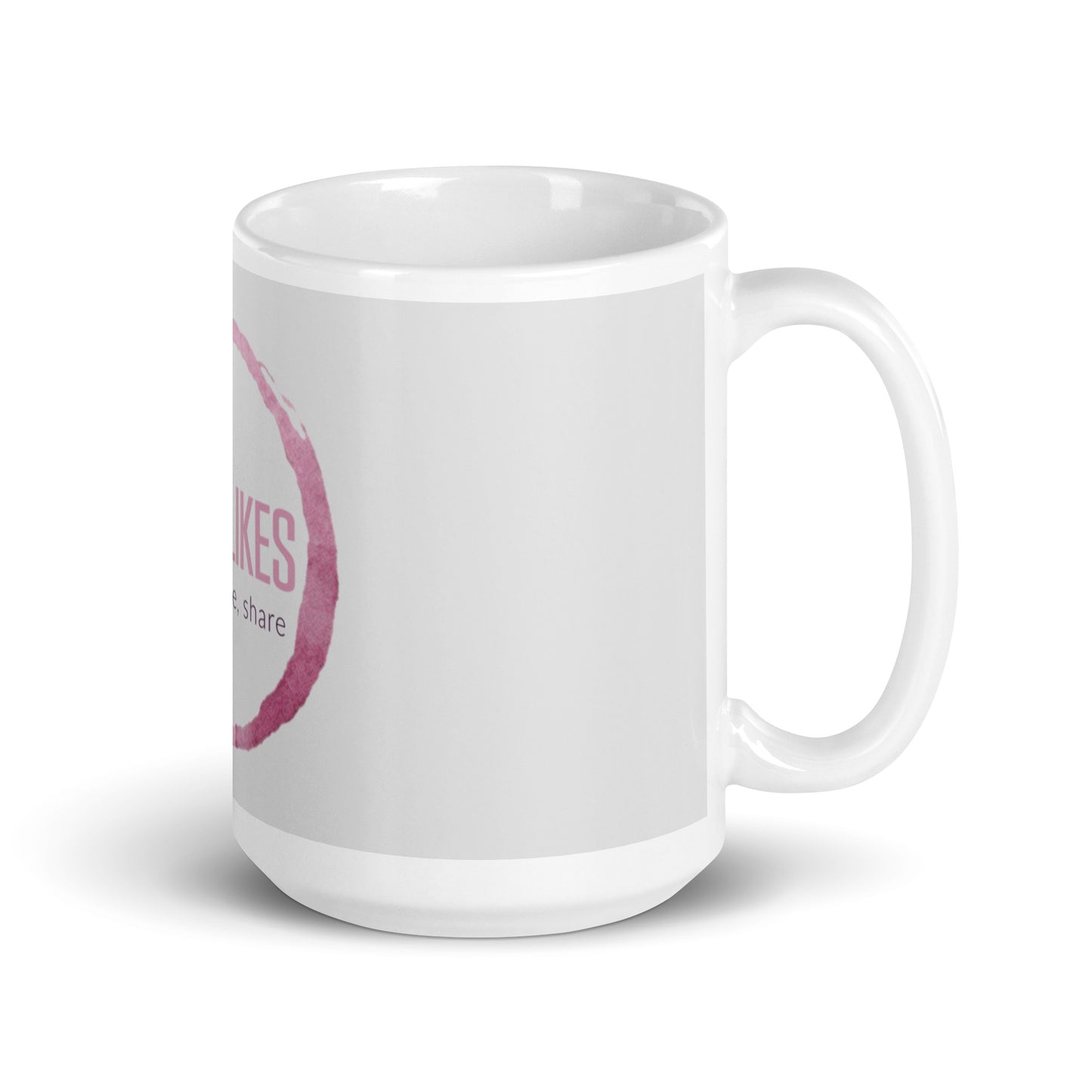 WineLikes Logo White Glossy Mug